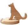 Cell Phone Desk Stand Holder, MHKBD Cute Dog Phone Stand Wooden Cellphone Holder with Anti-Slip Base Phone Cradle Fits All Smart Phones, Desk Decoration