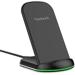 Yootech Wireless Charger,Qi-Certified 10W Max Wireless Charging Stand, Compatible with iPhone SE 2020/11/11 Pro/11 Pro Max/XR/XS/X/8, Galaxy S20/Note 10/Note 10 Plus/S10/S10 Plus(No AC Adapter)