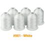 Simthread 6 Polyester White Machine Embroidery Threads 1000M(1100Yards) for Brother, Babylock, Janome, Pfaff, Singer, Bernina and Other Home Machines (White)