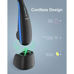 VeagleFly Cordless Handheld Massager, Electric Deep Tissue Percussion Back Massager with 6 Interchangable Nodes and Variable Intensity for Body Relief with Portable Design