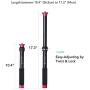 Gimbal Extension Pole, Lightweight Aluminum Telescopic Rod for DJI OSMO Mobile 2 Zhiyun Smooth 4/Q Smartphone Stabilizer and DSLR Camera, 10.4 to 17.3 Inch Adjustable