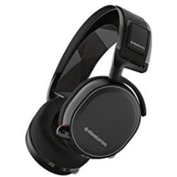 SteelSeries Arctis 7 Lag-Free Wireless Gaming Headset with DTS Headphone:X 7.1 Surround for PC, PlayStation 4, VR, Mac and Wired for Xbox One, Android and iOS - Black (Renewed)