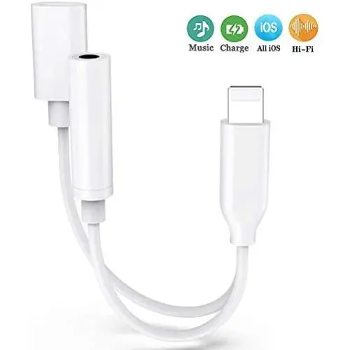 Lighting to 3.5mm Headphone Jack Adapter for iPhone Dongle Headphone Earphone Adapter Splitter Audio AUX Connector Charger Cable Converter for iPhone 7/8/X/XR/XS/11/11 Pro Dongle Lighting to 3.5mm Headphone Jack Adapter for iPhone Dongle Headphone Earphone Adapter Splitter Audio AUX Connector Charger Cable Converter for iPhone 7/8/X/XR/XS/11/11 Pro Dongle