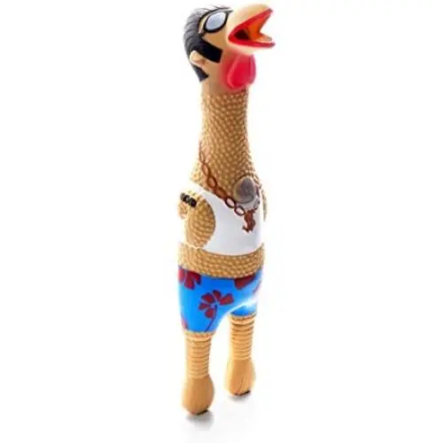 Charming Pet Henrietta Latex Rubber Squawking Chicken Dog Toy, Small