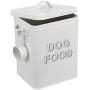 Morezi Dog Treat and Food Storage Tin with Lid and Serving Scoop Included - Cream Powder - Coated Carbon Steel - Tight Fitting Lids - Storage Canister Tins