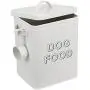Morezi Dog Treat and Food Storage Tin with Lid and Serving Scoop Included - Cream Powder - Coated Carbon Steel - Tight Fitting Lids - Storage Canister Tins