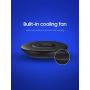 Samsung Qi Certified Fast Charge Wireless Charger Pad (2019 Edition) with Cooling Fan for Galaxy Phones, Watches and Apple Iphone Devices - US Version