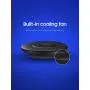 Samsung Qi Certified Fast Charge Wireless Charger Pad (2019 Edition) with Cooling Fan for Galaxy Phones, Watches and Apple Iphone Devices - US Version