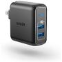 USB Charger, Anker Elite Dual Port 24W Wall Charger, PowerPort 2 with PowerIQ and Foldable Plug, for iPhone 11/Xs/XS Max/XR/X/8/7/6/Plus, iPad Pro/Air 2/Mini 3/Mini 4, Samsung S4/S5, and More