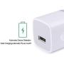 Adaptive Fast Charging Wall Charger Adapter, Charger Heads One-Port USB Plug Charging Block Cube Charger Compatible iPhone Xs/XR/X, 8/7/6, Samsung, Tablet, Moto, Google Pixel, LG, More Cell Phone