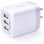 USB Charger Cube, Wall Charger Plug, Ailkin 3.1A 3-Muti Port USB Adapter Power Plug Charging Station Box Base Replacement for iPhone 11 Pro Max/X/8/7, iPad, Samsung Phones and More USB Charging Block