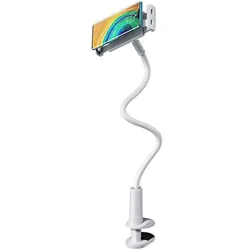 Benks Cell Phone Holder Universal Flexible Long Arm Desktop Bed Lazy Bracket Mobile Phone Stand for Bedroom, Kitchen, Office, Bathroom (Clamp, 39.4 inch White) Benks Cell Phone Holder Universal Flexible Long Arm Desktop Bed Lazy Bracket Mobile Phone Stand for Bedroom, Kitchen, Office, Bathroom (Clamp, 39.4 inch White)