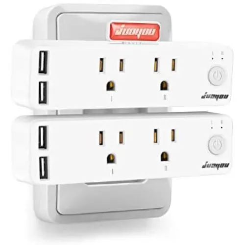 JUOYOU 2PCS Smart Plug with USB Fast Charging Ports,Works with Alexa Google Home Tuya,Voice & App Remote Control, Schedule and Timer Function,Mini WiFi Outlet Wireless Plug 16A Max JUOYOU 2PCS Smart Plug with USB Fast Charging Ports,Works with Alexa Google Home Tuya,Voice & App Remote Control, Schedule and Timer Function,Mini WiFi Outlet Wireless Plug 16A Max