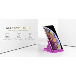 MoKo Phone/Tablet Stand, Foldable Desktop Holder Fit with iPhone 11 Pro Max/11 Pro/11, iPhone Xs/Xs Max/Xr/X, iPhone SE 2020, iPad Pro 11 2020/10.2/Air 3/Mini 5, Galaxy S20 6.2", Purple