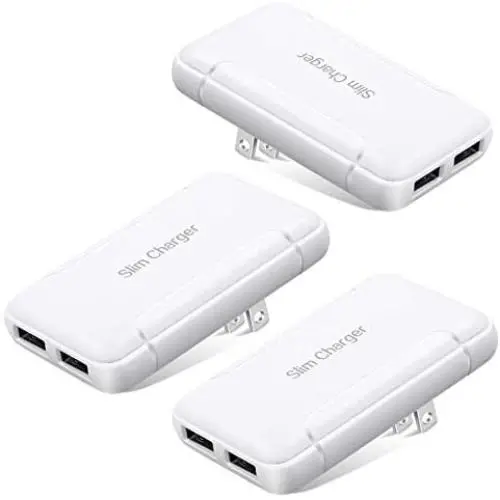 USB Charger Plug, Excgood Ultra Compact USB Wall Charger Foldable Wall Plug Compatible with Home Camera, iPhone 11 Pro Max/Xr/Xs/X, Galaxy S10/9/8, Pixel and More Smartphone, 3-Pack,White USB Charger Plug, Excgood Ultra Compact USB Wall Charger Foldable Wall Plug Compatible with Home Camera, iPhone 11 Pro Max/Xr/Xs/X, Galaxy S10/9/8, Pixel and More Smartphone, 3-Pack,White
