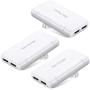 USB Charger Plug, Excgood Ultra Compact USB Wall Charger Foldable Wall Plug Compatible with Home Camera, iPhone 11 Pro Max/Xr/Xs/X, Galaxy S10/9/8, Pixel and More Smartphone, 3-Pack,White