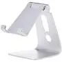 AmazonBasics Adjustable Aluminum Cell Phone Desk Stand for iPhone and Android, Silver AmazonBasics Adjustable Aluminum Cell Phone Desk Stand for iPhone and Android, Silver
