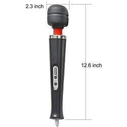 CHARMING 10 Speeds Wired Powerful Handheld Wand Massager with Strong Vibration, Personal Therapy Massager for Sports Recovery, Muscle Aches, Body Pain (Black)