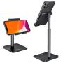 Cell Phone Stand, OMOTON Adjustable Angle Height Desk Phone Dock Holder for iPhone SE 2/11 / 11 Pro/XS Max/XR, Samsung Galaxy S20 / S10 / S9 / S8 and Other Phones (3.5-7.0-Inch), Black