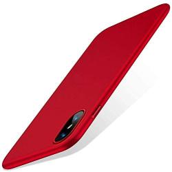 TORRAS Slim Fit iPhone Xs Case/iPhone X Case, Hard Plastic PC Super Thin Mobile Phone Cover Case with Matte Finish Coating Grip Compatible with iPhone X/iPhone Xs 5.8 inch, Red