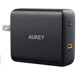 USB C Charger AUKEY 60W PD 3.0 Charger [ GaN Power Tech ] Power Delivery Wall Charger Fast Charger with Foldable Plug for MacBook Pro/Air, Dell XPS 13, HP Spectre, iPhone 11 Pro Max, iPad Pro and More