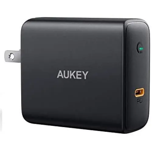 USB C Charger AUKEY 60W PD 3.0 Charger [ GaN Power Tech ] Power Delivery Wall Charger Fast Charger with Foldable Plug for MacBook Pro/Air, Dell XPS 13, HP Spectre, iPhone 11 Pro Max, iPad Pro and More