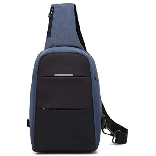 Sling Bag Crossbody Backpack for Men/Women Waterproof Shoulder Bag with USB Charging Port Anti-Theft Causal Daypacks for Travel/Sports/Hiking Blue Sling Bag Crossbody Backpack for Men/Women Waterproof Shoulder Bag with USB Charging Port Anti-Theft Causal Daypacks for Travel/Sports/Hiking Blue