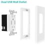 AllEasy 5.0A USB Outlet 10Pack, Duplex 15Amp Tamper Resistant Receptacles with 5.0A High Speed Dual USB Charging Port, Wall Plate Included Compatible with iPhone, Samsung Galaxy S9 & Other Smartphones