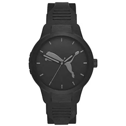 Puma Mens Reset V2 Quartz Three Hand Silicone Watch - Featuring Puma Jumping Cat Logo Puma Mens Reset V2 Quartz Three Hand Silicone Watch - Featuring Puma Jumping Cat Logo