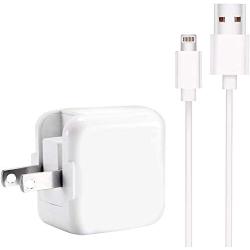 iPad Charger 2.4A 12W USB Wall Charger Foldable Portable Travel Plug + 6FT Charging Cable, Compatible with iPhone X/8/8Plus/7/7Plus/6s/6sPlus/6/6Plus/SE/5s/5, Pad 4/Mini/Air/Pro,iPod