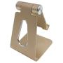 POKANIC Cell Phone Stand Dock Holder Cradle Mount Organizer Charger StationTable, Desktop Bed Office School Kitchen Travel Foldable Portable Adjustable, Multi-Angle Aluminum Non-Slip, Kids (Gold)