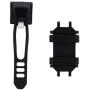 Bike Combo Power Mount, Universal Bicycle Smart Phone and Power Bank Holder, Adjustable Silicone Handlebar Rack for iPhone, Samsung Galaxy, 4” to 6” Phones (Black)