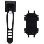 Bike Combo Power Mount, Universal Bicycle Smart Phone and Power Bank Holder, Adjustable Silicone Handlebar Rack for iPhone, Samsung Galaxy, 4” to 6” Phones (Black)