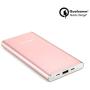 10000mAh Quick Charge QC 3.0 Portable Charger Fast Charging Power Bank Slim Back Up Battery Pack Compatible For iPhone X XS MAX XR 8 7 6 6s Plus 5s & iPad Android Samsung Galaxy Cell Phone - Rose Gold