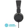 JLab Audio Neon Folding On-Ear Headphones | Wired Headphones | Tangle Free Cord | Noise Isolation | 40mm Neodymium Drivers | C3 Sound (Crystal Clear Clarity) | Black