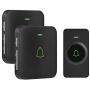 Wireless Doorbell, AVANTEK Mini Waterpoof Door Bell Kit Operating at 1000 Feet with 52 Chimes, 5 Volume Levels and LED Flash, Doorbell Chime with CD Quality Sound, Easy Setup