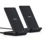 Anker Wireless Charger, 2 Pack PowerWave Stand, Qi-Certified, 7.5W for iPhone 11, 11 Pro, 11 Pro Max, Xs Max, XR, XS, X, 8, 8Plus, 10W for Galaxy S20 S10 S9 S8, Note 10 Note 9 Note 8 (No AC Adapter)