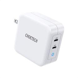 USB C Charger, CHOETECH 100W 2-Port Type C Wall Charger PD 3.0 GaN Tech Foldable PD Charger Adapter Compatible with MacBook Pro/Air, iPad Pro, iPhone 11 Pro Max/XR/XS/SE,Dell XPS, Galaxy and More