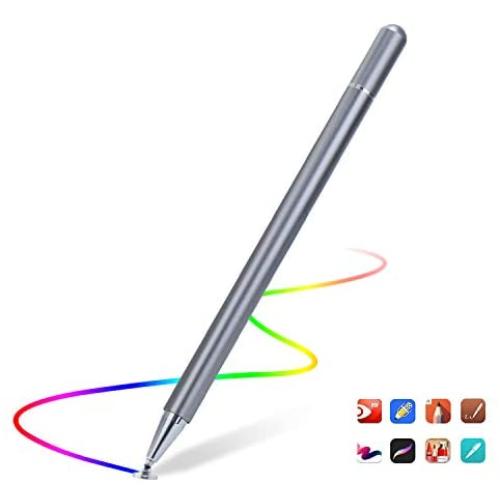 Capacitive Stylus Pen for Touch Screens, High Sensitivity Pencil Magnetism Cover Cap for iPad Pro/iPad Mini/iPad Air/iPhone Series All Capacitive Touch Screens (Grey)