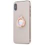 lenoup Glitter Bling Bling Phone Ring Holder,Sparkle Phone Ring Artificial Diamond Stand,Rhinestone Cell Phone Finger Ring for Phones,Pad(Rose Gold)