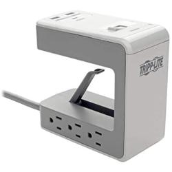 Tripp Lite Surge Protector Desk Clamp 6-Outlet 2 USB-A; 1 USB-C 8ft Cord