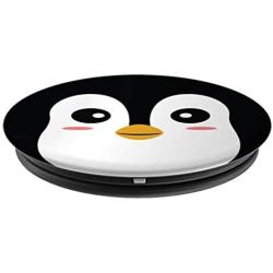 Kawaii Penguin Face Funny Animal Lover Gift PopSockets Grip and Stand for Phones and Tablets