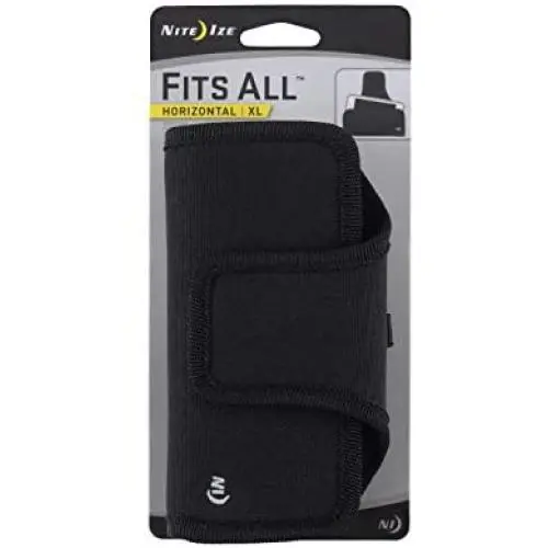 Nite Ize Fits All Phone Holster - Vertical or Horizontal Protective, Clippable Cell Phone Holder for Your Belt Or Waistband - Horizontal - Extra Large - Black Nite Ize Fits All Phone Holster - Vertical or Horizontal Protective, Clippable Cell Phone Holder for Your Belt Or Waistband - Horizontal - Extra Large - Black