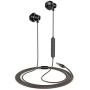 Earbuds with Microphone, in Ear Headphones with Volume Control, Built-in Mic Wired Earphones for Android Smartphone Tablet Laptop 3.5mm Audio Plug Devices, Black