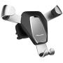 Car Phone Holder Car Air Outlet Mobile Phone Holder is Adjustable by Gravity and Suitable for Most Mobile Phones (Silver)