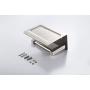 XVL Toilet Paper Holder with Mobile Phone Storage Shelf and Spring Roller, Brushed, G325A