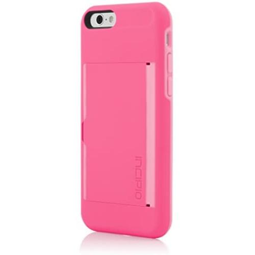 Incipio IPH-1185-PNK iPhone 6S Case, Incipit Stowaway [Kickstand][Credit Card] Wallet Cover fits Both Apple iPhone 6, iPhone 6S - Pink/Light Pink