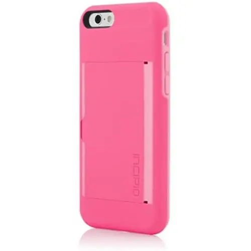 Incipio IPH-1185-PNK iPhone 6S Case, Incipit Stowaway [Kickstand][Credit Card] Wallet Cover fits Both Apple iPhone 6, iPhone 6S - Pink/Light Pink