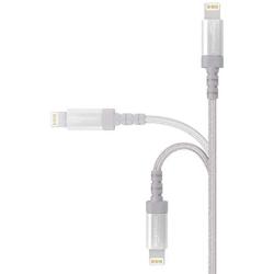 AmazonBasics Nylon Braided Lightning to USB A Cable, MFi Certified Apple iPhone Charger, Silver, 3-Foot