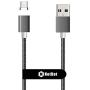 Netdot Gen7 Nylon Braided USB-C Magnetic Fast Charging Cable Compatible with Type-C Smartphone(3.3ft USB-C/1 Pack Gray)